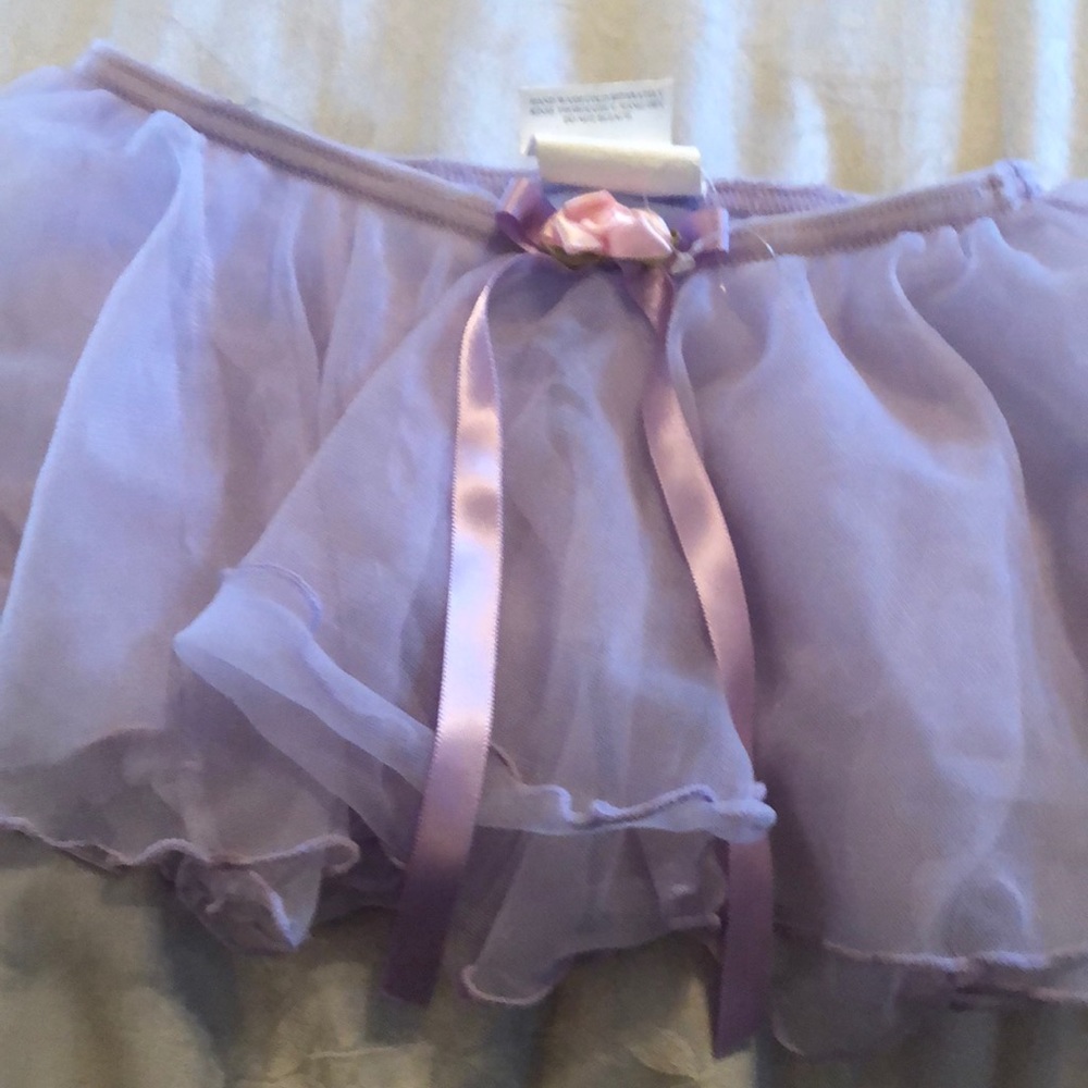 Purple skirt.